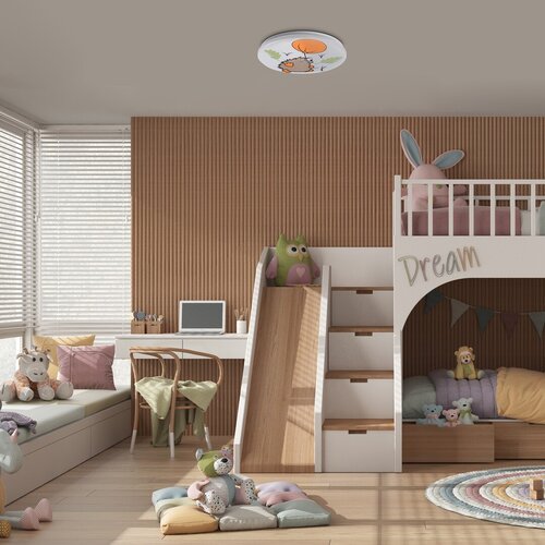 Rábalux 71191 Hedgy,beltéri gyerek lámpa mennyezeti LED 24W D37,5cm süni Beltéri Gyereklámpa IP20 fehér műanyag - Image 9