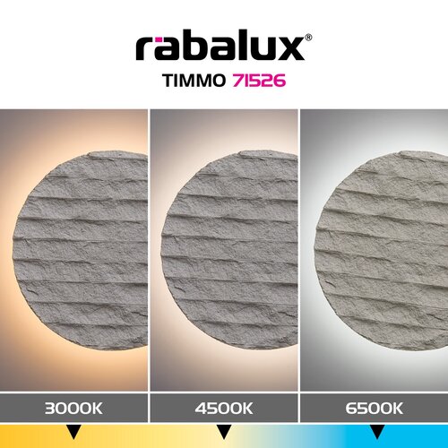 Rábalux 71526 Timmo,fal.12W,3000,4500,6500K,D20,szbézs - Image 5