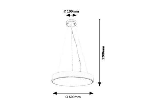 Rábalux 71041 Tesia modern beltéri függeszték LED 60W IP20 fekete - Image 2