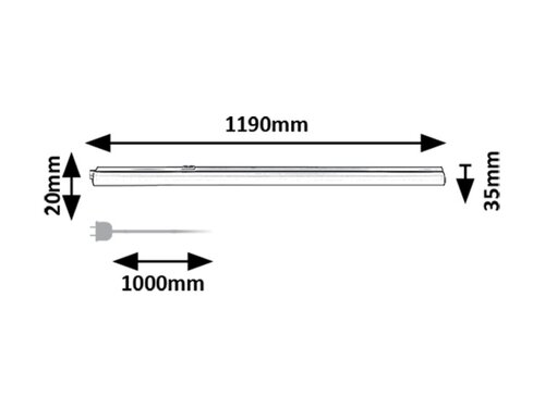 Rábalux 78015 Bareg,beltéri technikai pultmegvilágító LED 16W,L119cm,fekete Beltéri lámpa IP20 fekete műanyag - Image 9