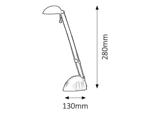 Rábalux 4335 Ronald hagyományos beltéri asztali lámpa LED 5W IP20 ezüst - Image 2