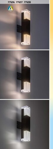 Rábalux 77127 Darvas,kültéri modern fali LED 12W H35cm fekete - Image 2