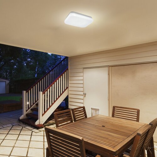 Rábalux 77137 Lowar,kültéri modern mennyezeti LED 18W szenzor 3000K kültéri lámpa IP44 fehér műanyag - Image 6