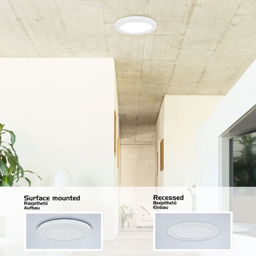 Rábalux 1491 Sonnet funkcionális beltéri ráépíthető és beépíthető lámpa LED 18W IP20 fehér - Image 3