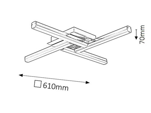 Rábalux 5896 Antonia minimál beltéri fürdőszobai lámpa LED 4x 6 W IP44 króm - Image 3