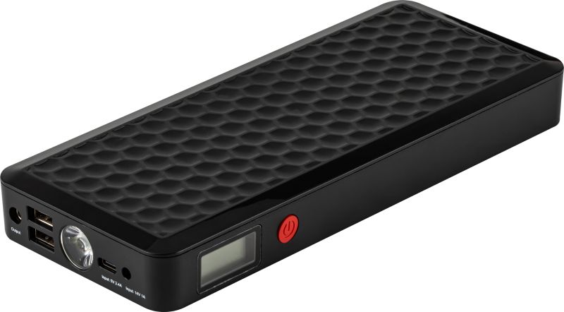 Tracon JS18AH Indításrásegítő, 18000mAh, In=5-12V 2,1A USB, Out=12V 500-1000A