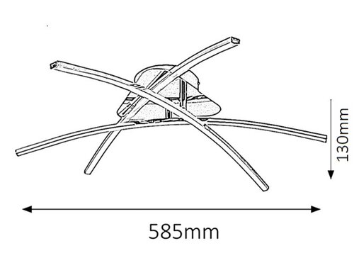 Rábalux 2504 Alexis minimál beltéri mennyezeti lámpa LED 3x 7W IP20 króm - Image 4