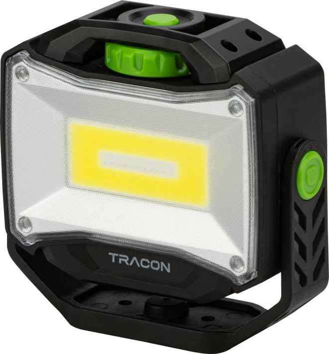 Tracon STLBH20W Akkumulátoros LED kézi fényvető, 20/5 W, 2800 lm, 3,7 V, 2x2000 mAh, 18650, IP66
