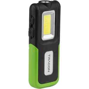 Tracon STLCOB10W Akkumulátoros LED kézilámpa, hibrid akkumulátor, 10/5 W, 500 lm, 3,7 V, 1200 mAh, 103040/3xAAA