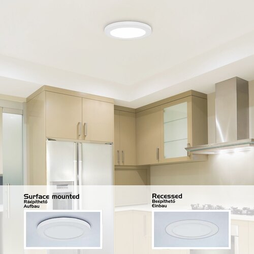 Rábalux 1490 Sonnet funkcionális beltéri ráépíthető és beépíthető lámpa LED 30W IP20 fehér - Image 4