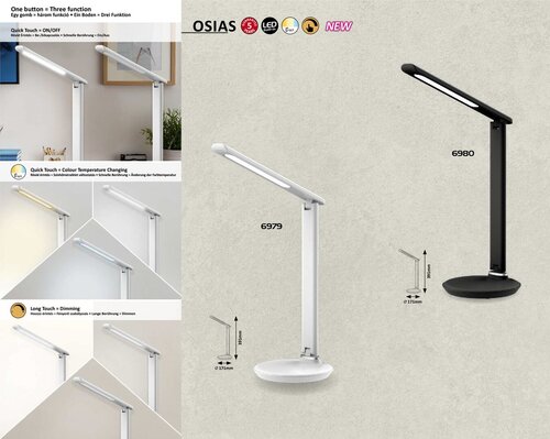 Rábalux 6980 Osias modern beltéri asztali lámpa LED 9W IP20 fekete - Image 2