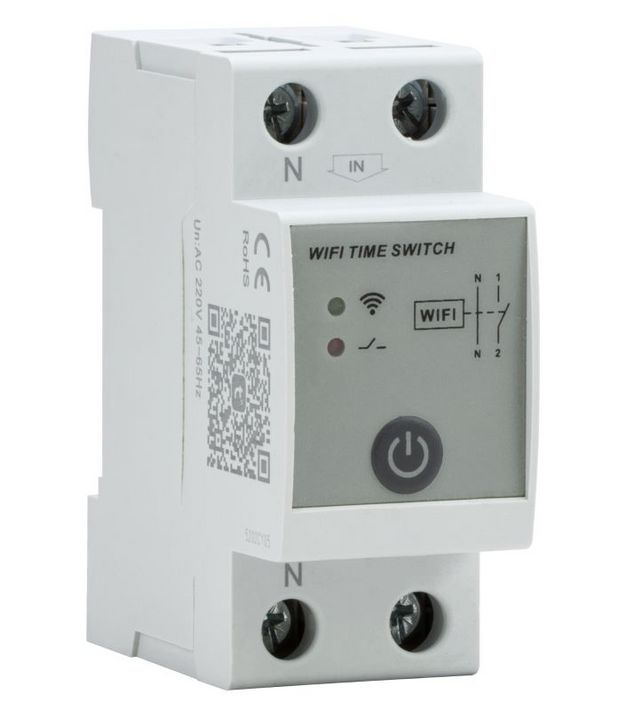Tracon NARIDW1 Vezeték nélkül (wifi) vezérelhető időkapcsoló, AC230V, Tuya app, 32A/AC1, 2P