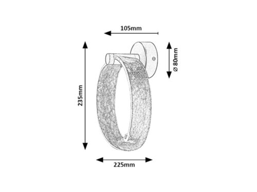 Rábalux 71463 Olyssia,fali lámpa , 5W,3000K,H23,5cm, arany - Image 8