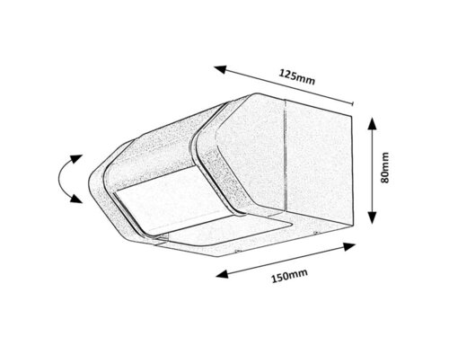 Rábalux 77103 Medna modern kültéri fali lámpa LED 8W IP54 antracit - Image 7