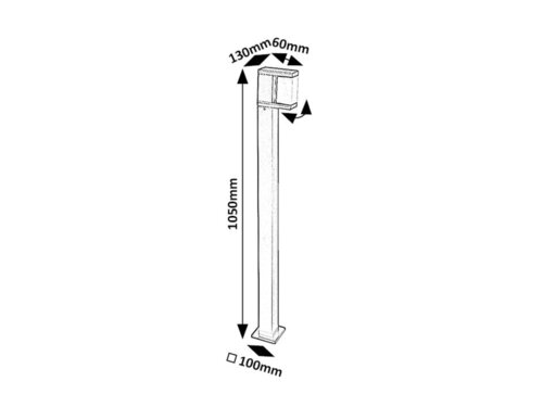 Rábalux 77184 Cubbington,kültéri modern álló LED 10W H105cm - Image 9