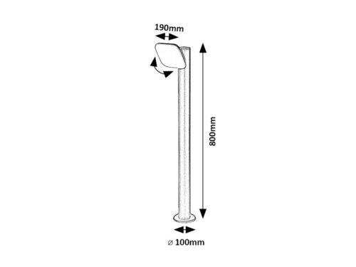 Rábalux 77060 Odiel modern kültéri állólámpa LED 12W IP44 fekete - Image 4