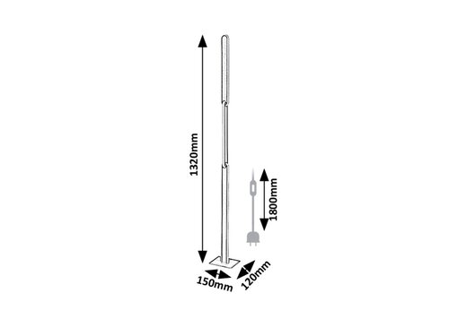 Rábalux 74195 Sindri,beltéri modern álló LED33W H132cm Beltéri lámpa Állólámpa IP20 fekete műanyag - Image 13