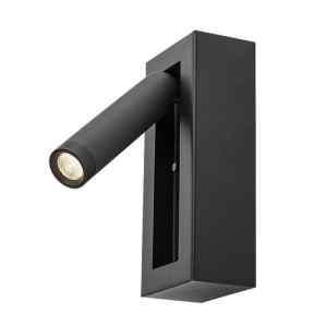 Rábalux 71285 Gello,beltéri minimál fali LED4W H16cm fekete Beltéri lámpa Éjjeli IP20 műanyag