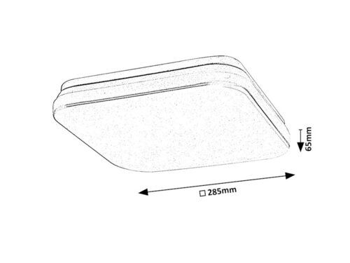 Rábalux 77181 Lowar,kültéri modern mennyezeti 18W D28,5cm,négyzet kültéri lámpa IP44 fehér műanyag - Image 4