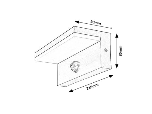 Rábalux 77116 Zaragoza,kültéri modern fali LED 9W L21cm fehér - Image 4