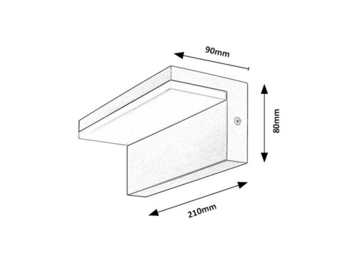 Rábalux 77092 Zaragoza modern kültéri fali lámpa LED 10W IP54 fekete - Image 4