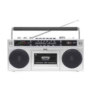 SAL RRTBRONX sztereó kazettás rádiós magnó, Bluetooth, USB, microSD, MP3, multi-felvétel és archiválás, 3-sávos rádió