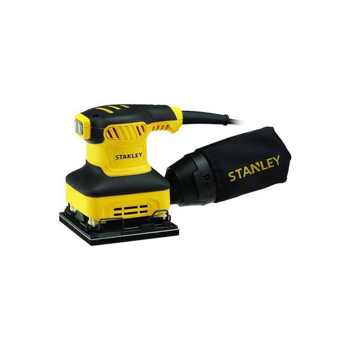 STANLEY SS24 rezgőcsiszoló, 240 W, 16 000 rezgés/perc, négyszögletes talp, gumírozott markolat, hálózati tápellátás