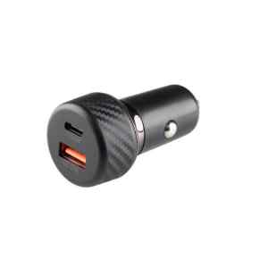 SAL SAU48PD autós USB gyorstöltő, 48Watt, 2in1: USB-A + USB-C, QC+PD gyorstöltés, LED világítás