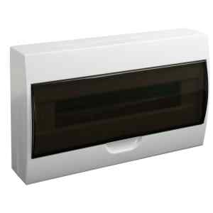 Tracon EDFK-18/1 Falon kívüli elosztódoboz,füstszínű ajtóval,N/PE sínnel 1×18 modul,IP40